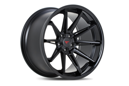 CM1 19x10.5 5x112 +25 Matte Black / Gloss Black Lip