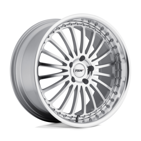 Silverstone 17x8 5x114.3 +40 Silver W/ Mirror Cut Face & Lip