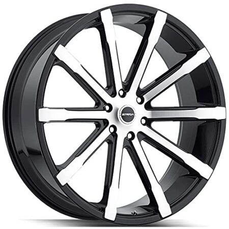 Osso 24x10 5x115 +15 Gloss Black Machined