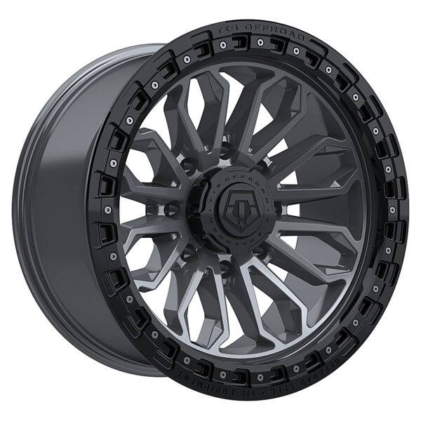 556AB 20x10 8x170 -20 Satin Anthracite W/ Black Bead Ring