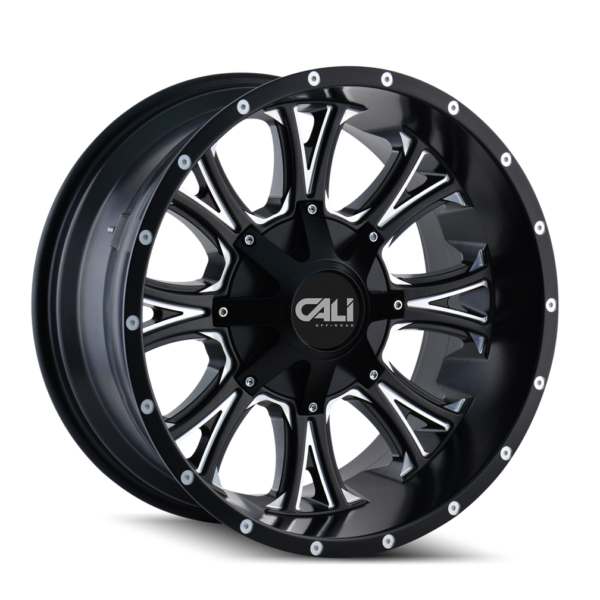 Americana 20x10 6x135/6x139.7 -25 Satin Black Milled Spokes