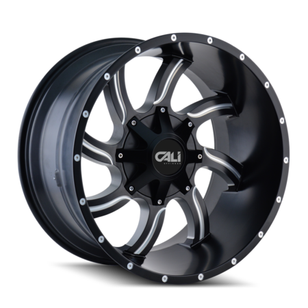 Twisted 20x12 6x135/6x139.7 -44 Satin Black Milled Spokes