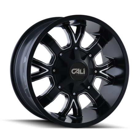 Dirty 20x10 8x165.1/8x170 -19 Satin Black Milled Spokes