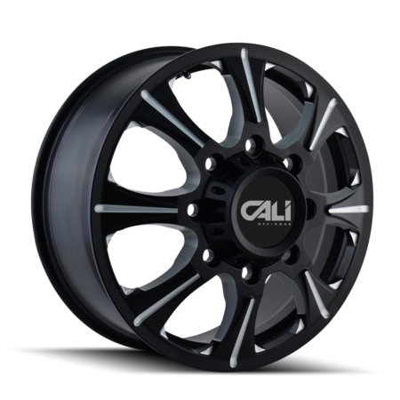 Brutal 20x8.25 8x165.1 +127 Front Black Milled Spokes
