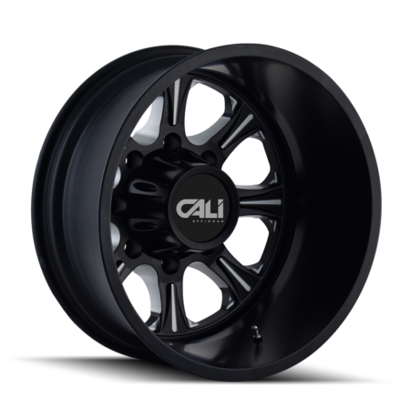 Brutal 20x8.25 8x165.1 -180 Rear Black Milled Spokes