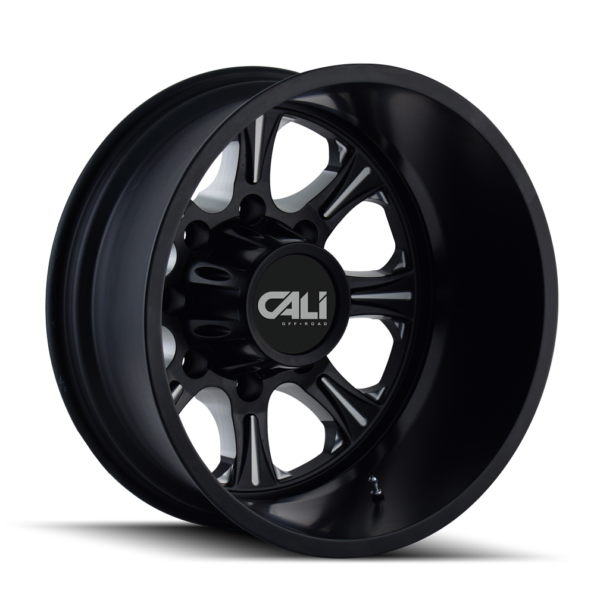 Brutal 22x8.25 8x165.1 -180 Rear Black Milled Spokes