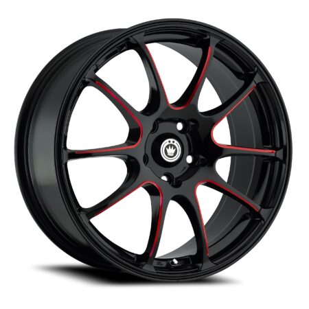 Illusion 17x7 5x100 +40 Gloss Black / Red Tinted Clearcoat