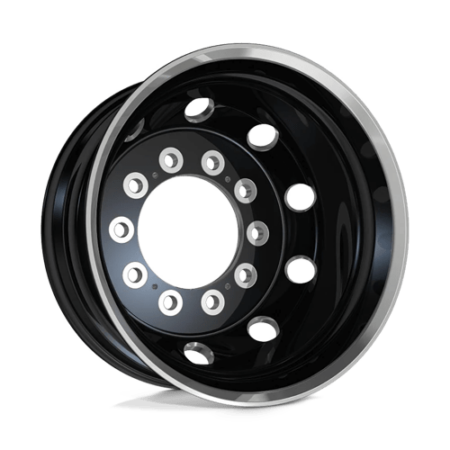 AO404 Journey 24.5x8.25 10x285.75 -168 Glossy Black With Polished Lip - Rear Outer