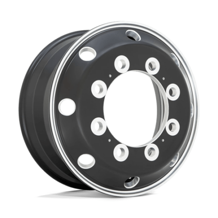 AO404 Journey 22.5x12.25 10x285.75 +119 Satin Black With Polished Lip - Front