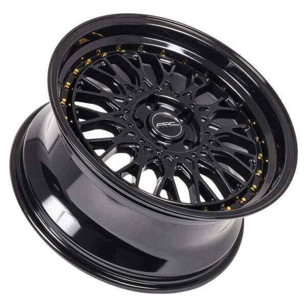 AR1 17x8.5 5x108 +35 All Black Gold Rivet - Image 3