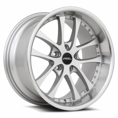 AR5 18x8.5 5x108 +35 Silver Machine Face Lip Chrome Rivet