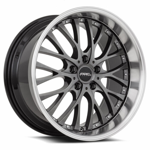 AR6 18x8 5x114.3 +30 Hyper Black Machine Lip