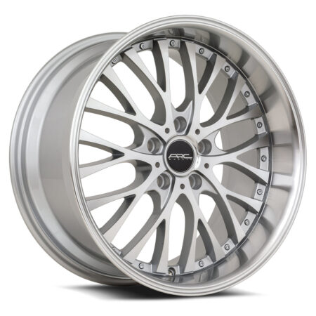 AR6 18x8 5x120 +30 Silver Machine Face Lip Chrome Rivet