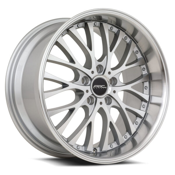 AR6 18x8 5x120 +30 Silver Machine Face Lip Chrome Rivet