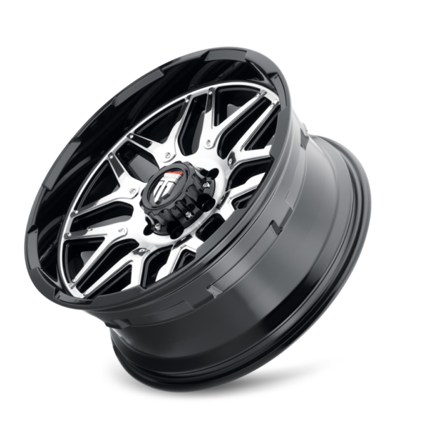 Grind 20x9 6x135 -12 Gloss Black Machined W / Chrome Insert - Image 3