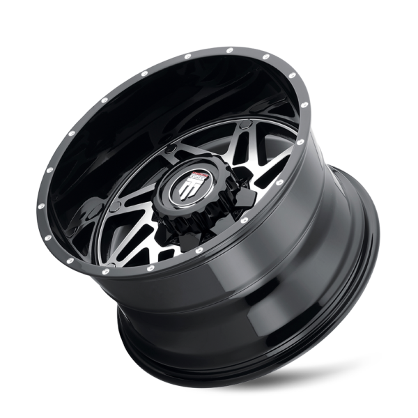 Warrior 22x14 6x135/6x139.7 -76 Black Machined - Image 3