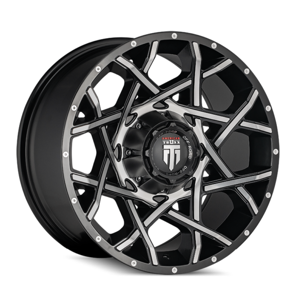 Gridlock 20x12 8x165.1 -44 Black Machined