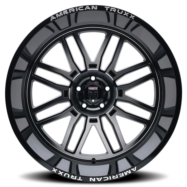 Restless 24x14 8x165.1 -76 Black Machined - Image 3
