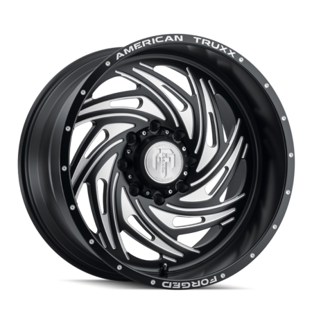 Twisted 22x12 8x165.1 -44 Matte Black Milled