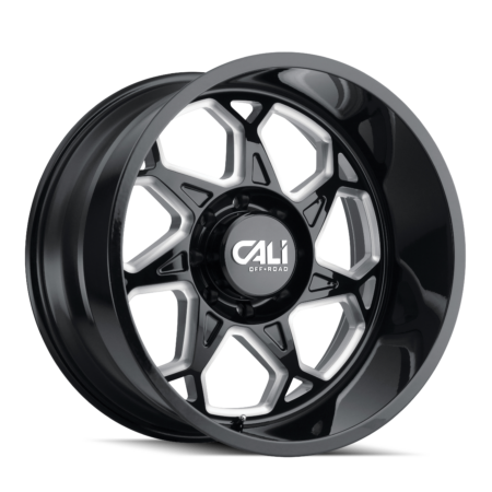Sevenfold 20x9 8x170 +0 Gloss Black Milled Spokes