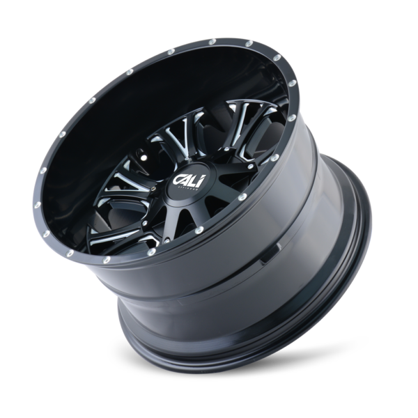 Americana 20x10 6x135/6x139.7 -25 Satin Black Milled Spokes - Image 3