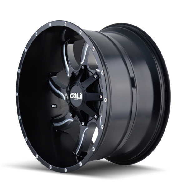Twisted 20x12 6x135/6x139.7 -47 Satin Black Milled Spokes - Image 2