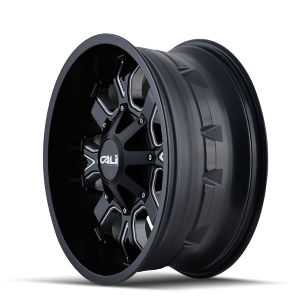 Dirty 22x10 5x127/5x139.7 -19 Satin Black Milled Spokes - Image 2