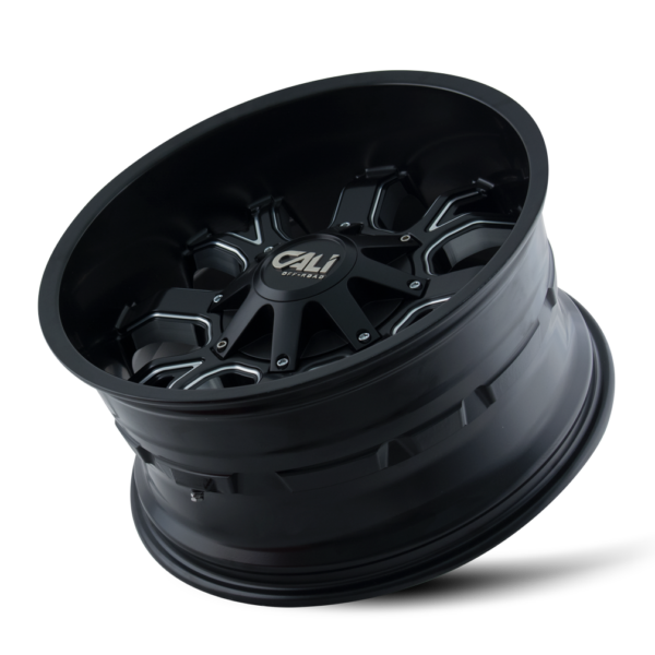 Dirty 22x10 5x127/5x139.7 -19 Satin Black Milled Spokes - Image 3