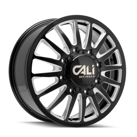 Summit Dually 22x8.25 8x200 +115 Gloss Black Milled Spokes