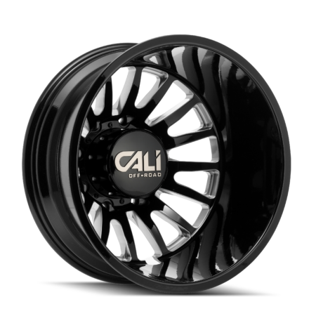 Summit Dually 22x8.25 8x210 -192 Gloss Black Milled Spokes