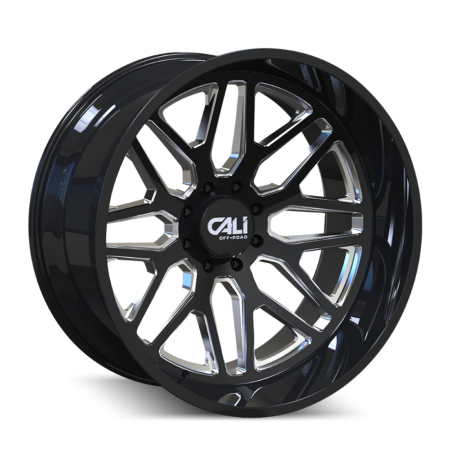 Invader 28x12 6x135 -44 Gloss Black Milled