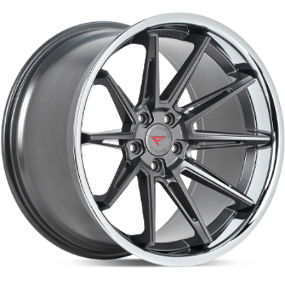 CM2 19x10.5 5x112 +25 Matte Graphite / Chrome Lip