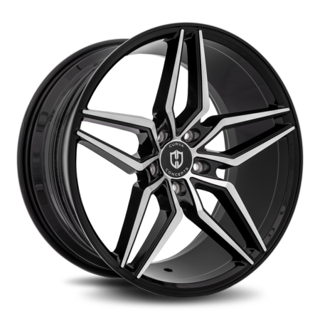 C25 20x10 5x120 40 Gloss Black Machine Face