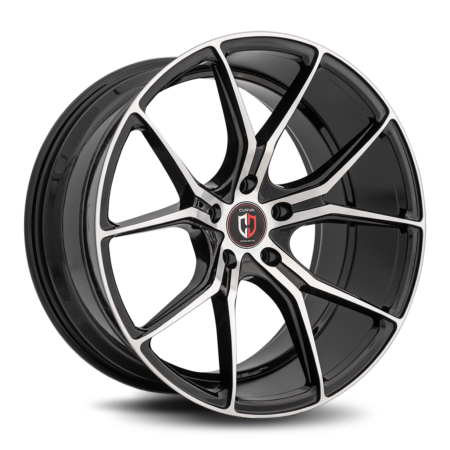 C42 20x10 5x114.3 38 Gloss Black Machine Face