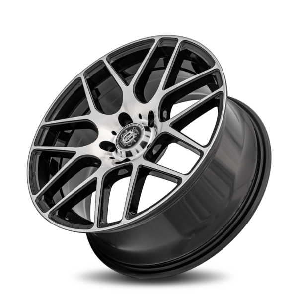C7 18x9 5x120 35 Gloss Black Machine Face - Image 4