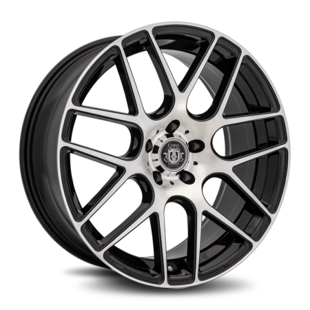 C7 20x8.5 5x114.3 38 Gloss Black Machine Face