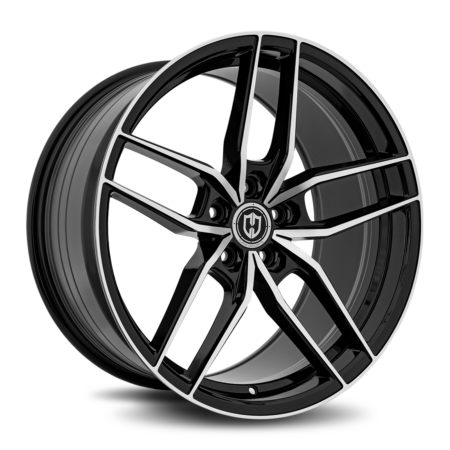 CFF25 20x10 5x114.3 40 Gloss Black Machine Face