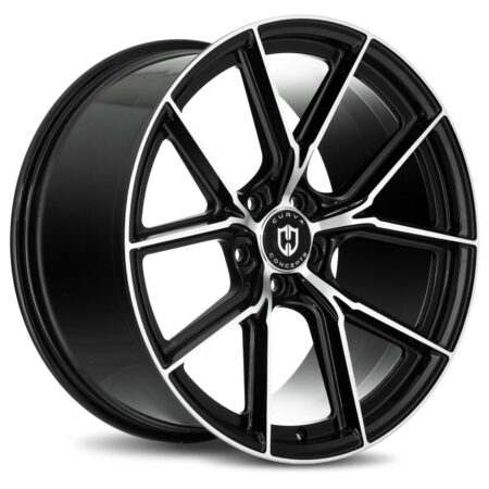 CFF70 20x10 5x114.3 40 Black Machined Face