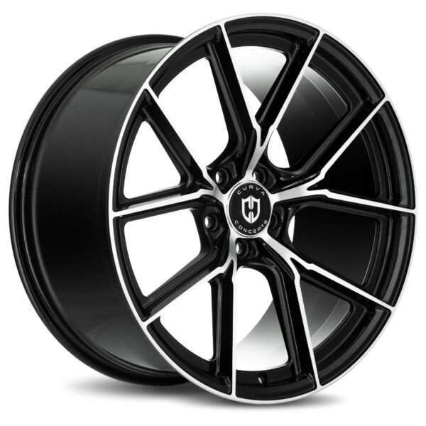 CFF70 20x10 5x114.3 40 Black Machined Face