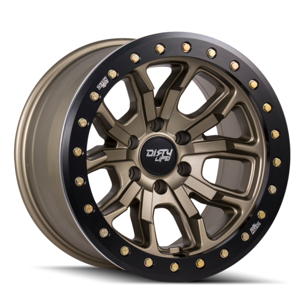DT-1 17x9 5x127 -12 Satin Gold W / Simulated Ring