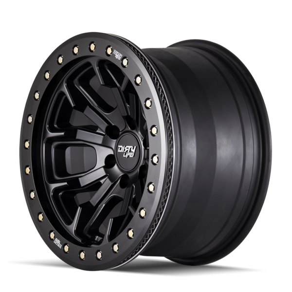 DT-1 17x9 5x114.3 -12 Matte Black W / Simulated Ring - Image 2