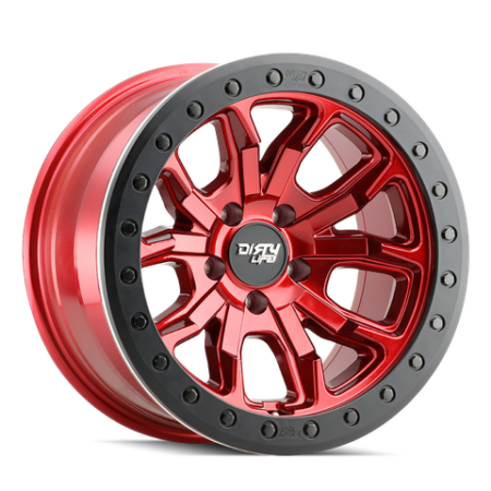 DT-1 17x9 5x114.3 -12 Crimson Candy Red