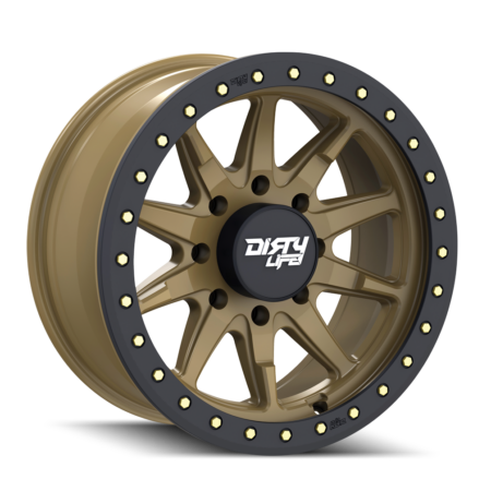 DT-2 17x9 8x165.1 -12 Satin Gold W / Simulated Ring