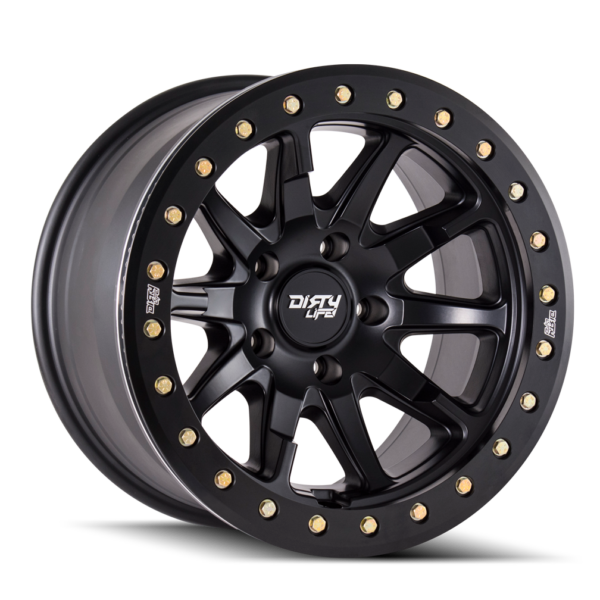 DT-2 17x9 5x127 -12 Matte Black W / Simulated Ring