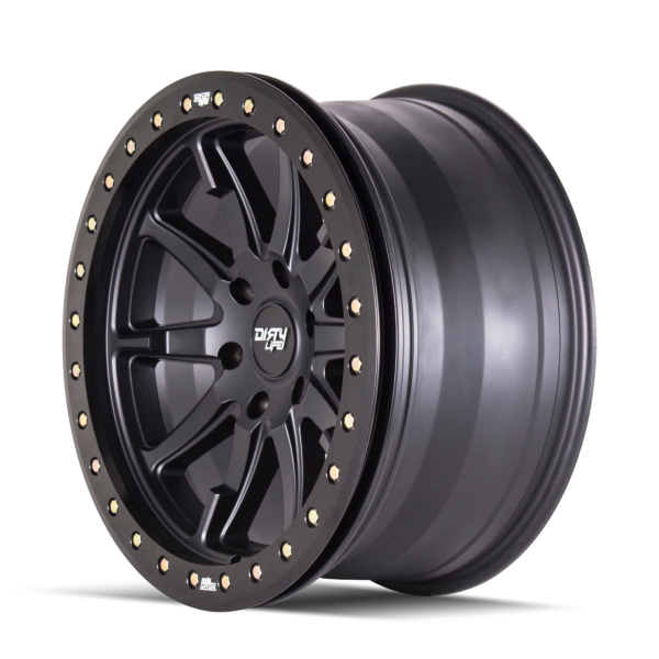 DT-2 17x9 5x127 -12 Matte Black W / Simulated Ring - Image 2