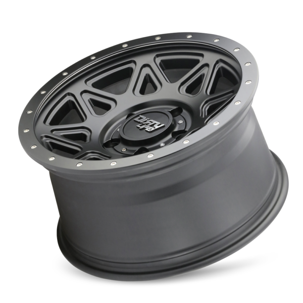 Canyon Pro 17x9 5x127 -12 Matte Black W / Simulated Ring - Image 3