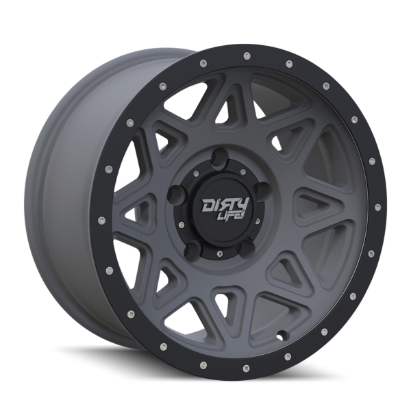 Theory 17x9 5x127 -12 Matte Gunmetal W / Simulated Ring