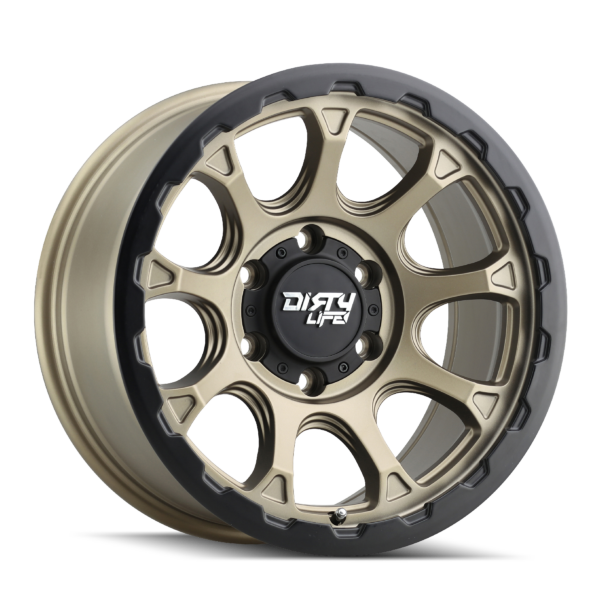 Drifter 17x8.5 6x139.7 -6 Matte Gold W / Simulated Ring