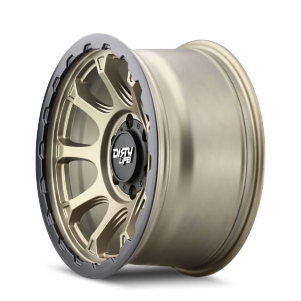 Drifter 17x8.5 6x139.7 -6 Matte Gold W / Simulated Ring - Image 2