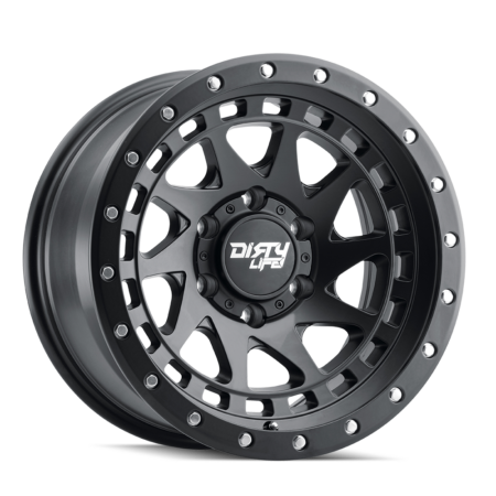 Enigma Pro 17x9 6x135 -12 Matte Black W / Simulated Ring
